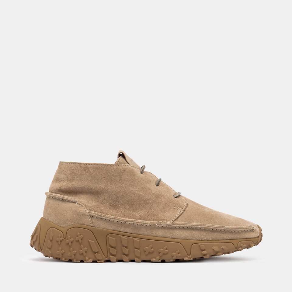 VINCI X ANKLE BOOTS IN BEIGE SUEDE