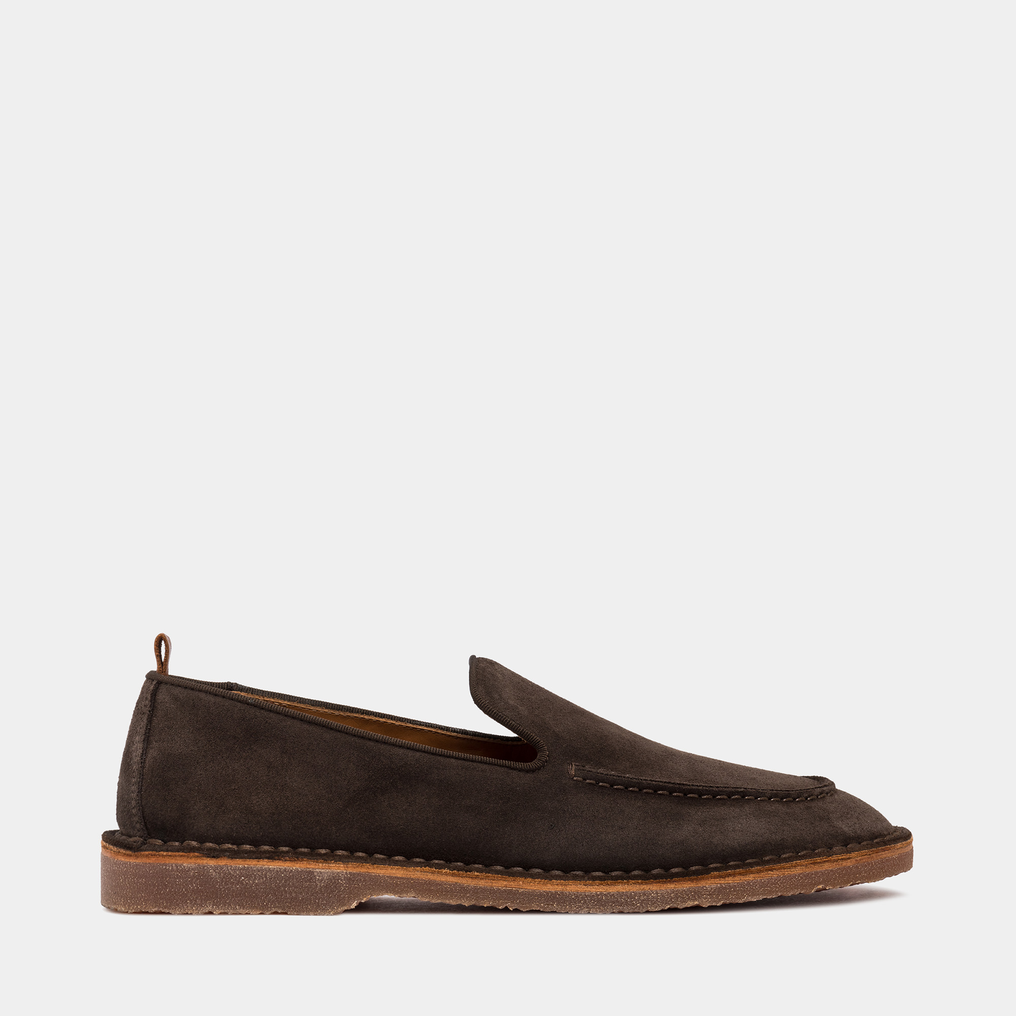 ARGENTARIO LOAFER IN COFFEE BROWN SUEDE