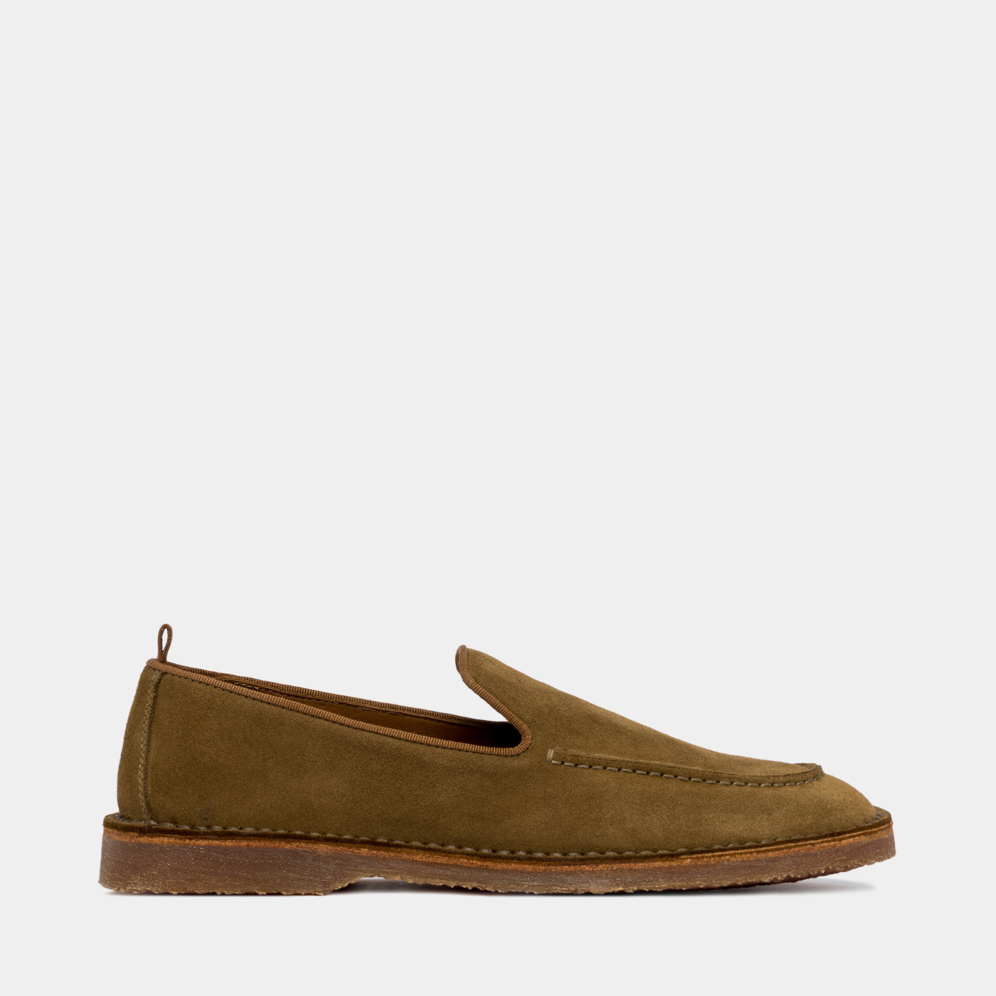 ARGENTARIO LOAFER IN CURRY SUEDE