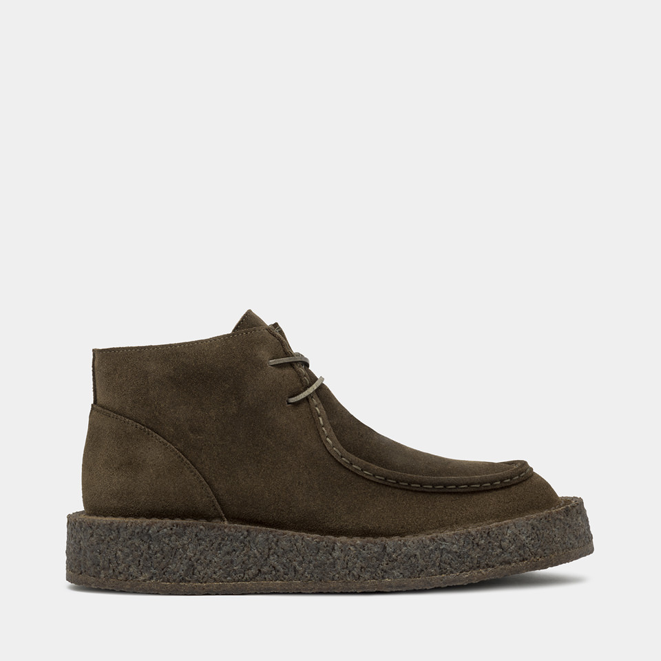 BUTTERO: MOTA DESERT BOOTS IN HUNTER GREEN SUEDE