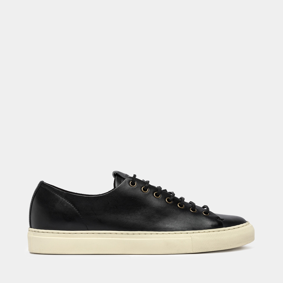 BUTTERO: SNEAKERS TANINO IN PELLE NERO