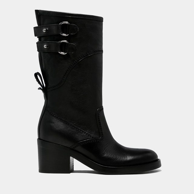 BUTTERO FURIA BOOTS IN BLACK LEATHER