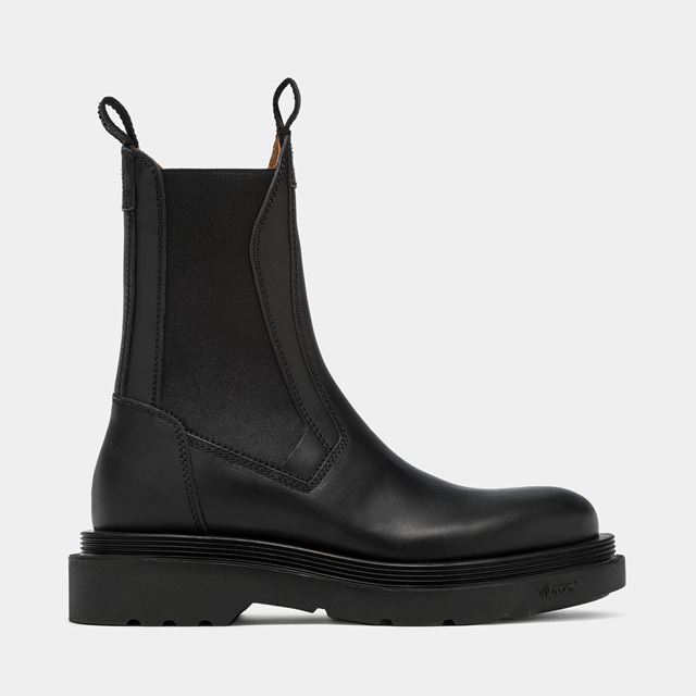 BUTTERO STORIA CHELSEA BOOTS IN BLACK LEATHER