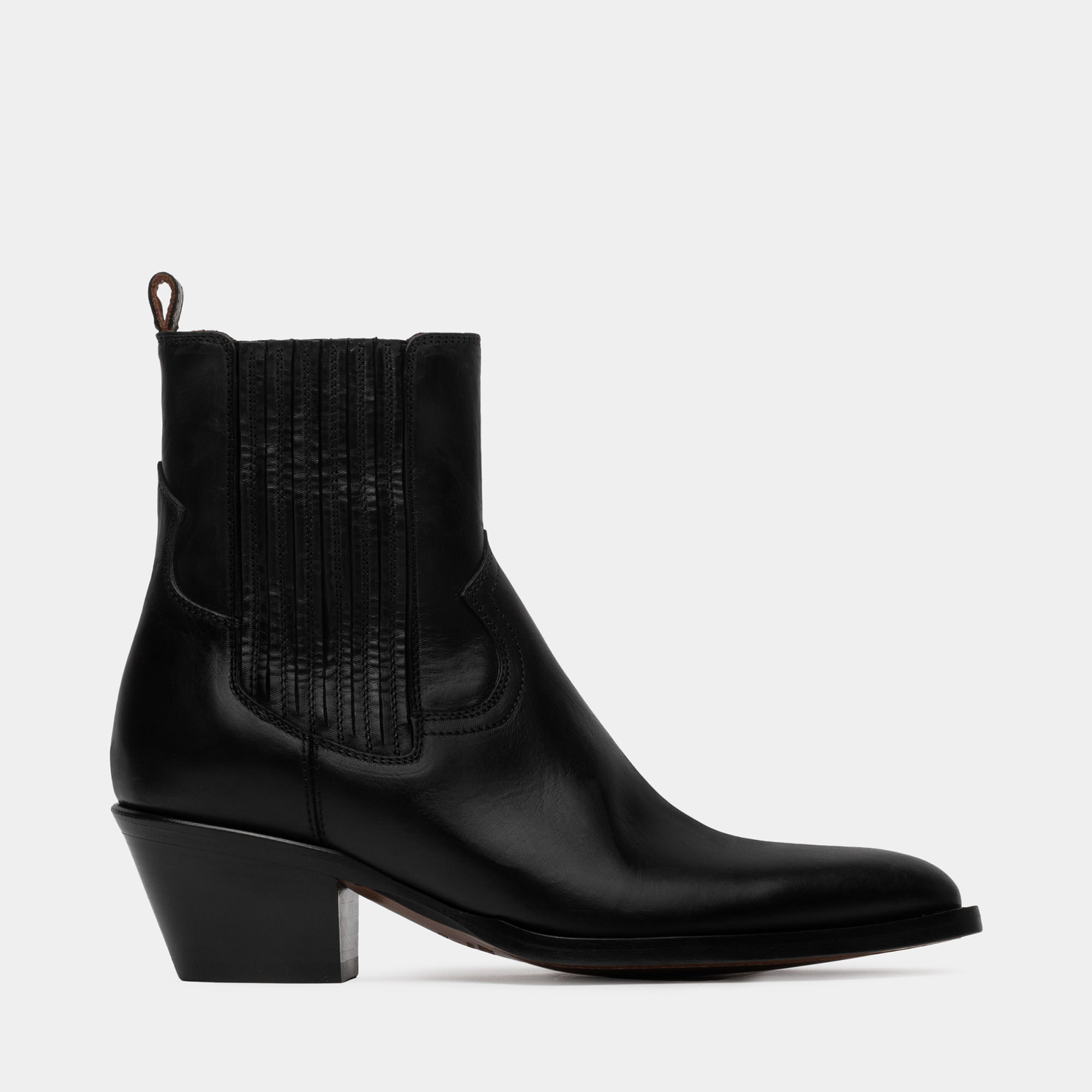 BUTTERO ANNIE BOOTS IN BLACK LEATHER B10190CERAT-DC1/01-NERO