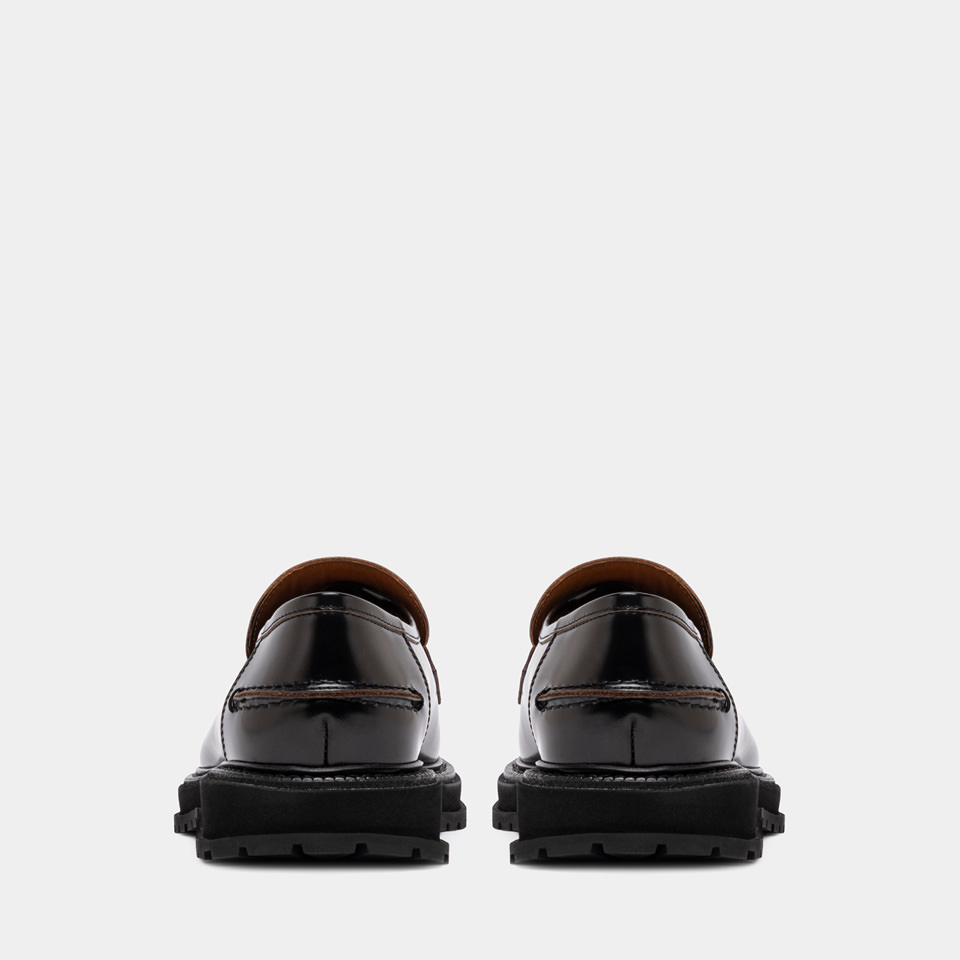 BUTTERO: LUCCA LOAFER IN BLACK LEATHER