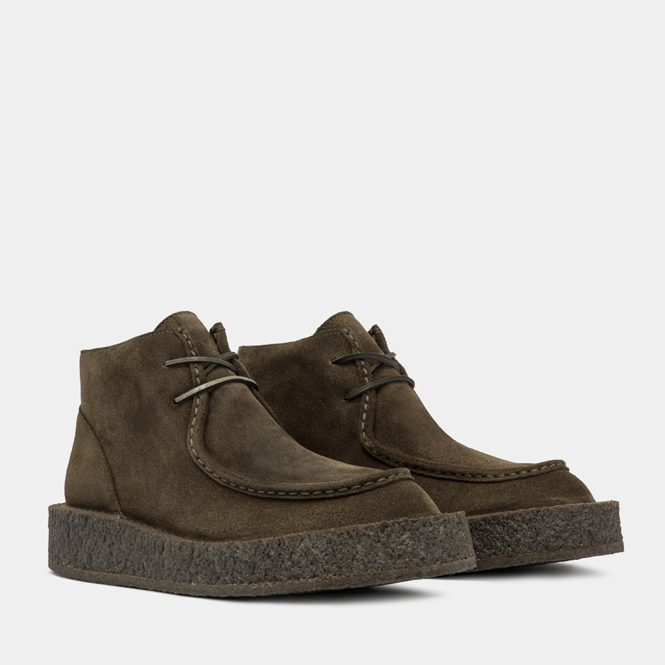 BUTTERO: MOTA DESERT BOOTS IN HUNTER GREEN SUEDE