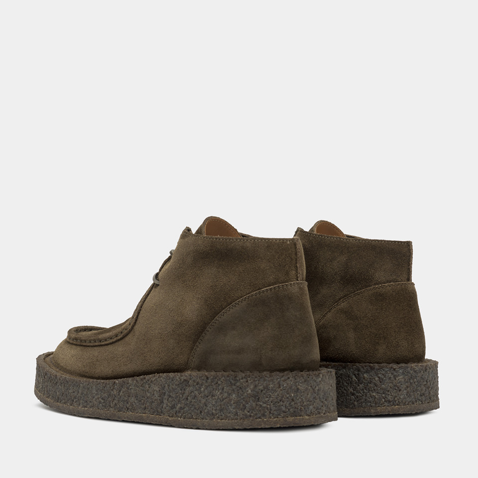 BUTTERO: MOTA DESERT BOOTS IN HUNTER GREEN SUEDE