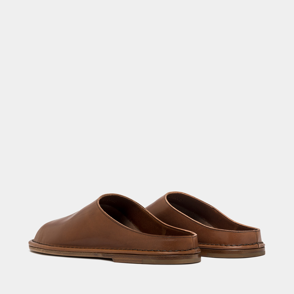 BUTTERO: SABOT CAPALBIO EN CUIR MARRON