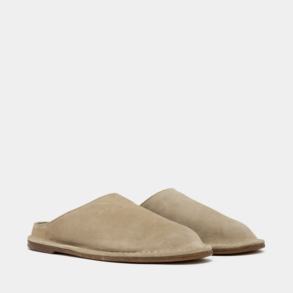 BUTTERO: SABOT CAPALBIO IN SUEDE BEIGE