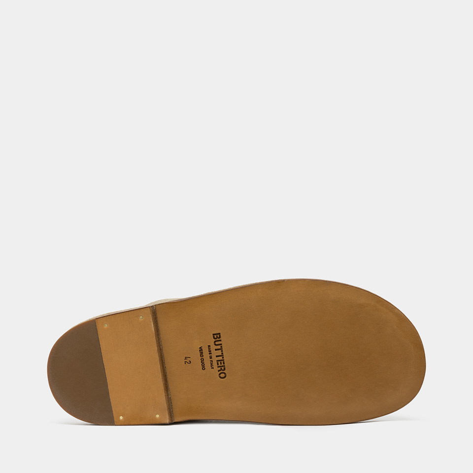 BUTTERO: SABOT CAPALBIO IN SUEDE BEIGE