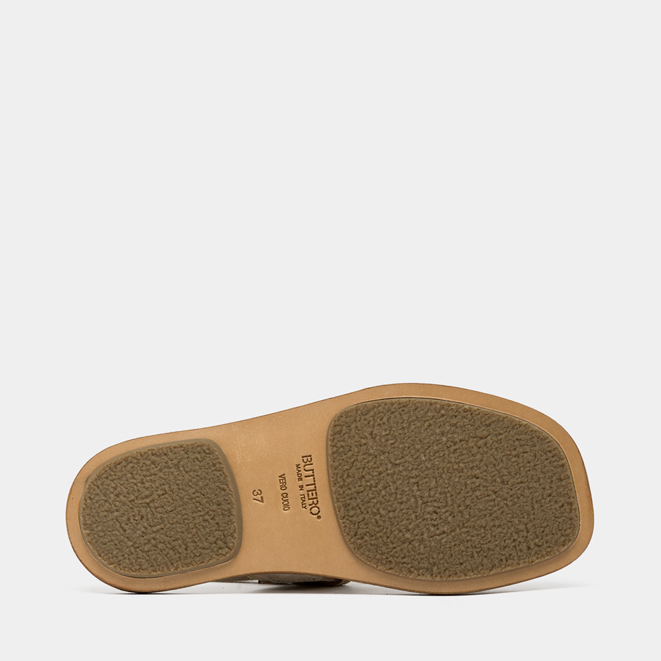 BUTTERO: SANDALO SELLA IN SUEDE BEIGE