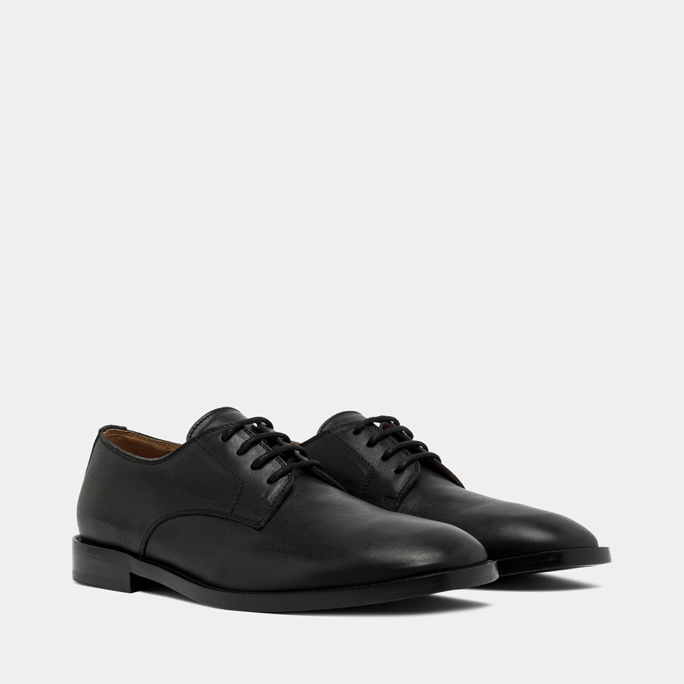 BUTTERO: CHAUSSURE DERBY  CASENTINO EN CUIR NOIR