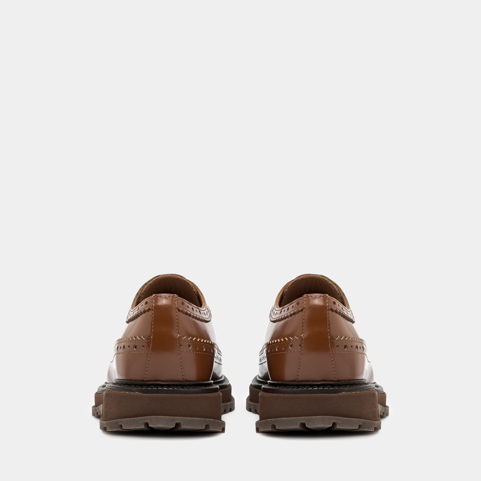 BUTTERO: CHAUSSURE DERBY LUCCA EN CUIR MARRON