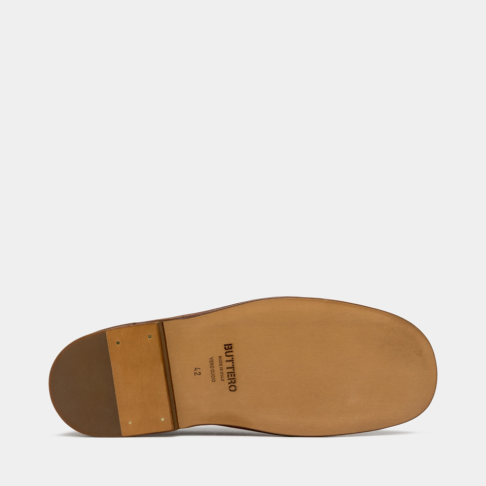 BUTTERO: SLIPPER ERCOLE EN CUIR CUIR