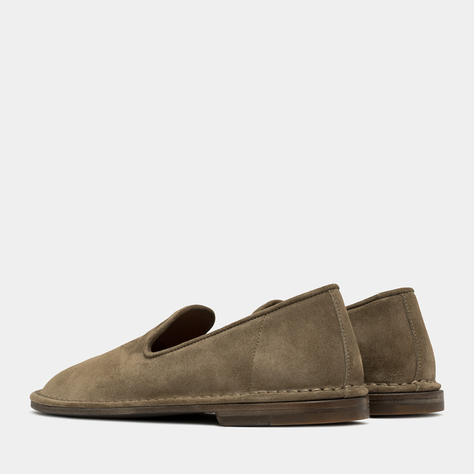 BUTTERO: SLIPPER ERCOLE IN SUEDE LEAD GREY