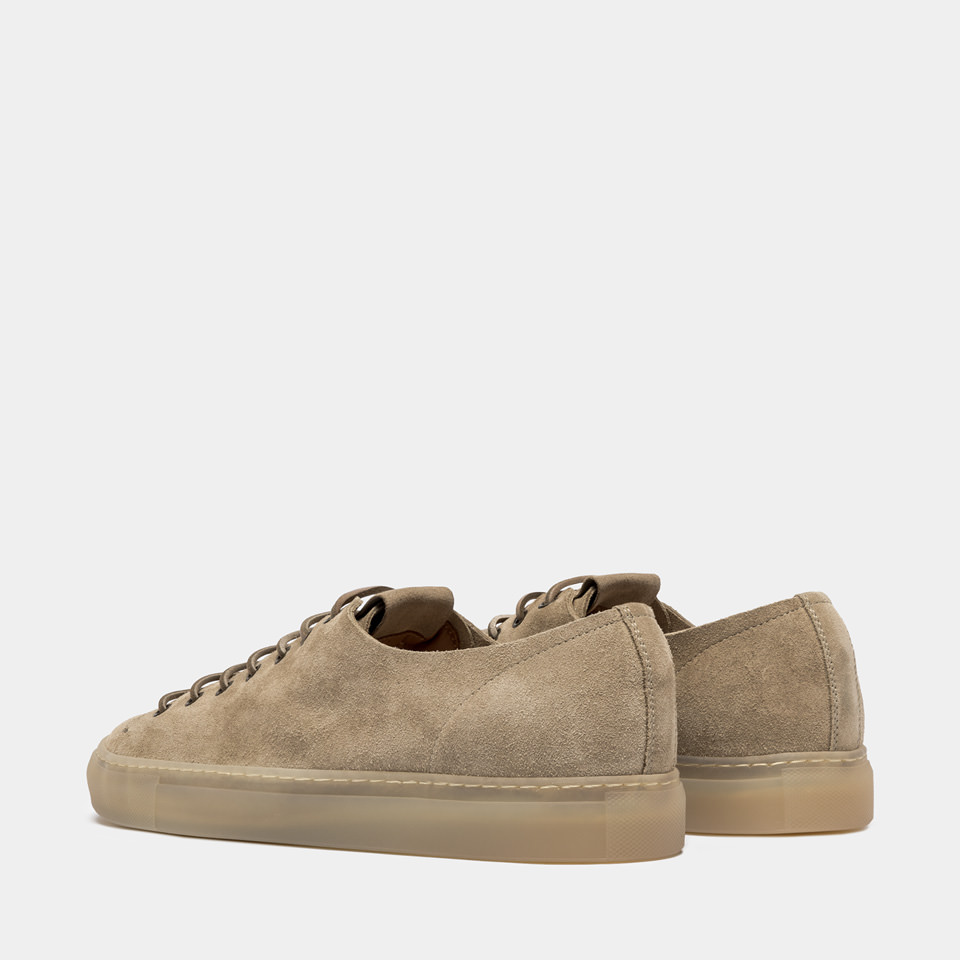 BUTTERO: SNEAKERS TANINO IN SUEDE BEIGE