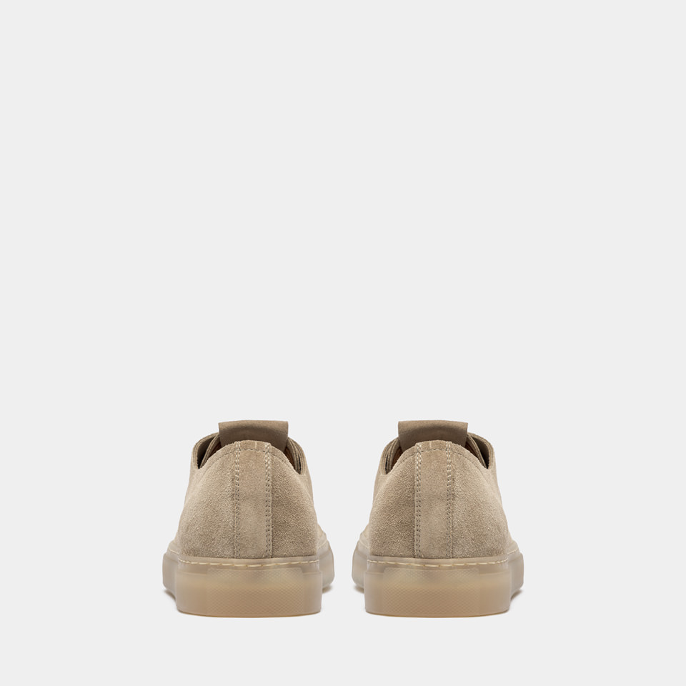 BUTTERO: SNEAKERS TANINO IN SUEDE BEIGE