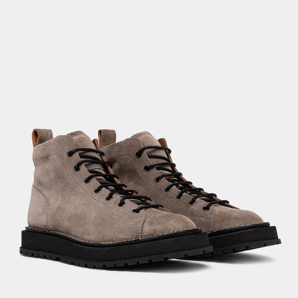 BUTTERO: STIVALETTO AEDI IN SUEDE GRIGIO