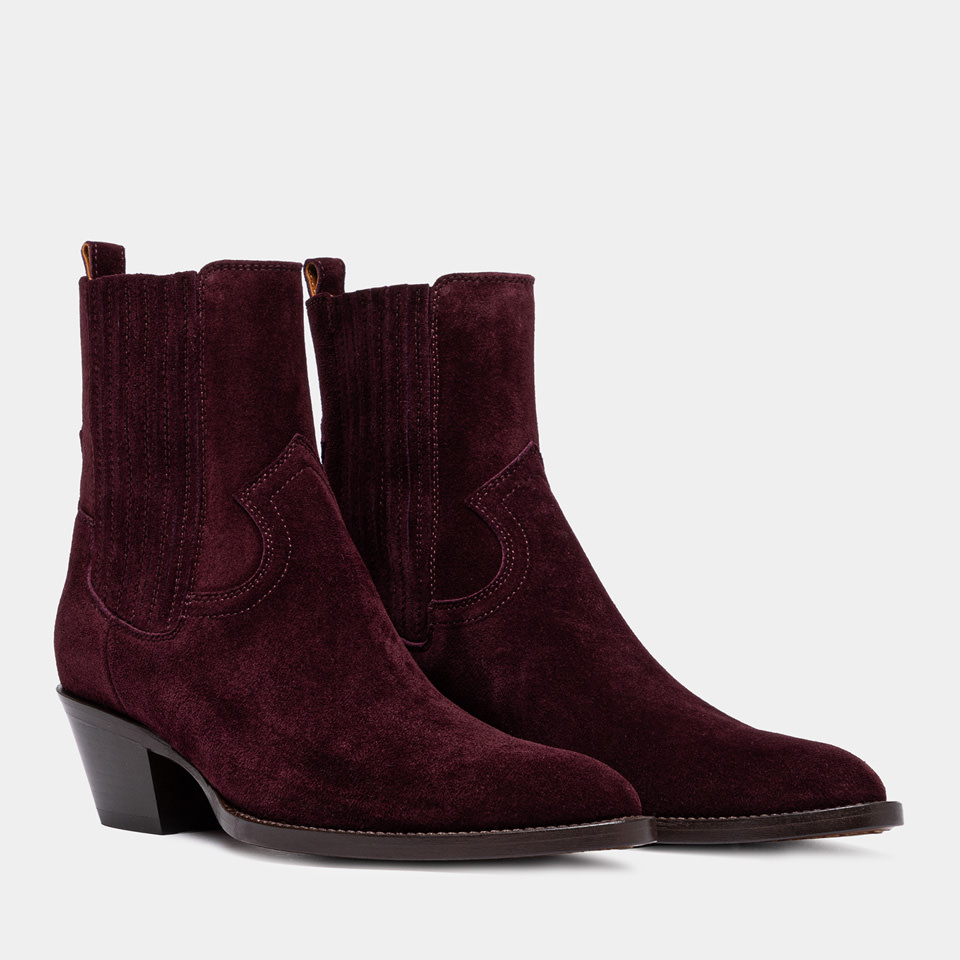 BUTTERO: STIVALETTO ANNIE IN SUEDE AMARONE