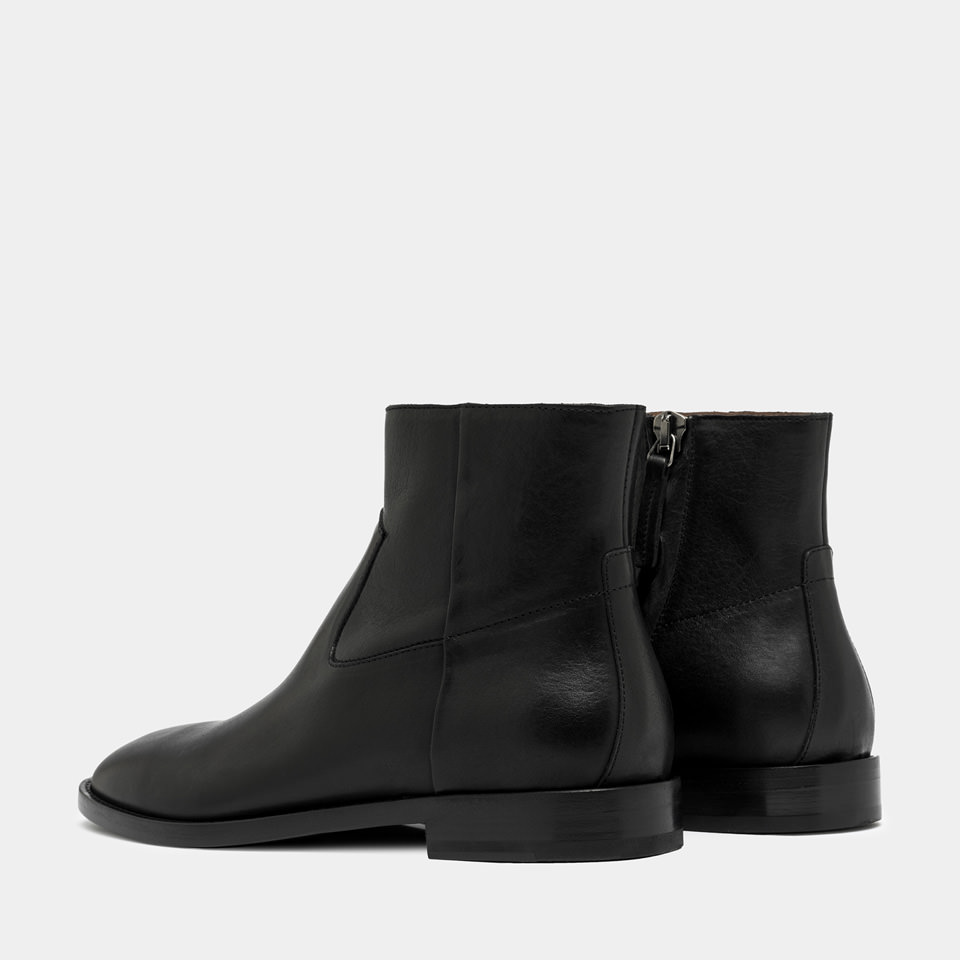 BUTTERO: BOTTINE CASENTINO EN CUIR NOIR