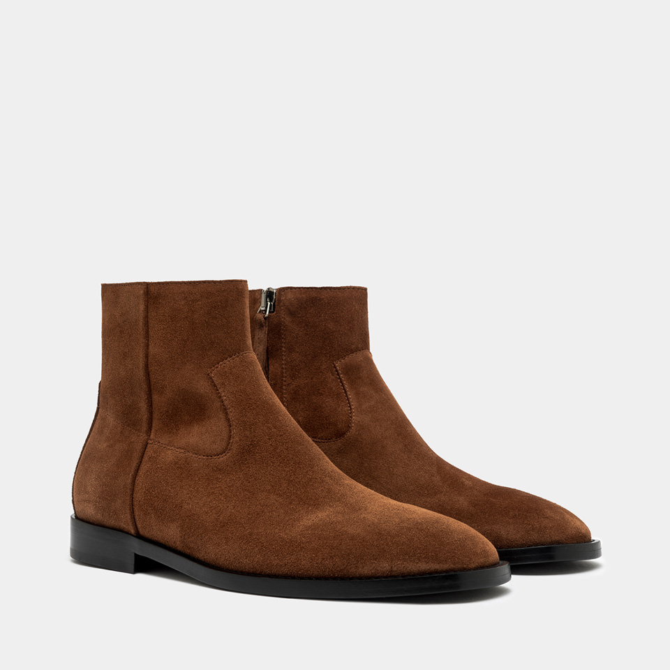 BUTTERO: BOTTINES CASENTINO EN DAIM MARRON