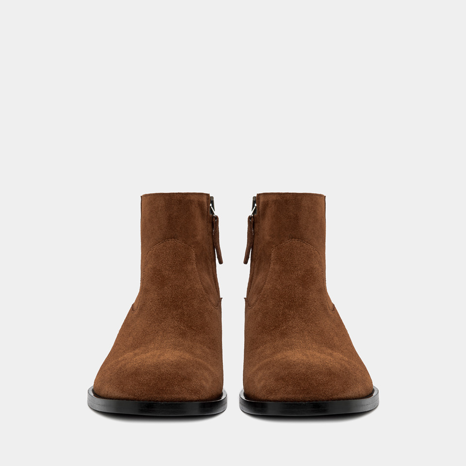 BUTTERO: CASENTINO ANKLE BOOTS IN BROWN SUEDE