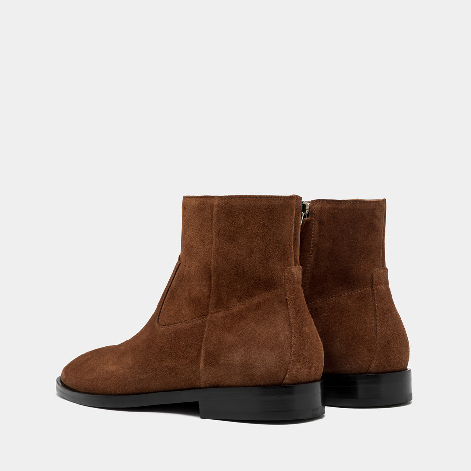 BUTTERO: CASENTINO ANKLE BOOTS IN BROWN SUEDE