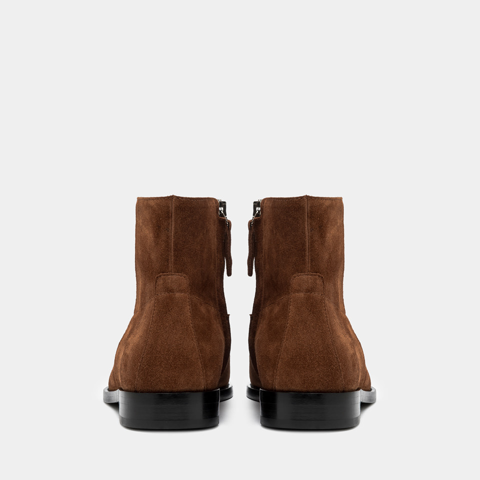 BUTTERO: BOTTINES CASENTINO EN DAIM MARRON