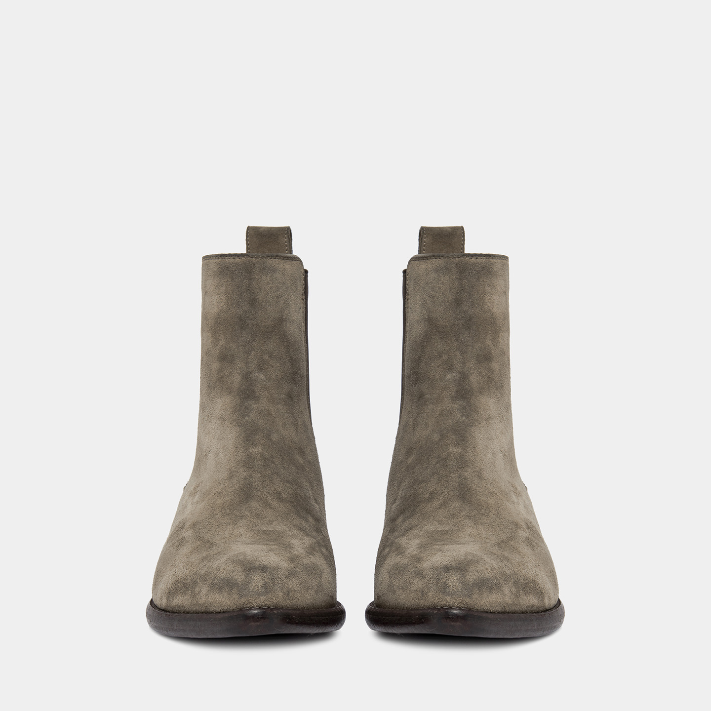 Gray suede 2024 ankle boots