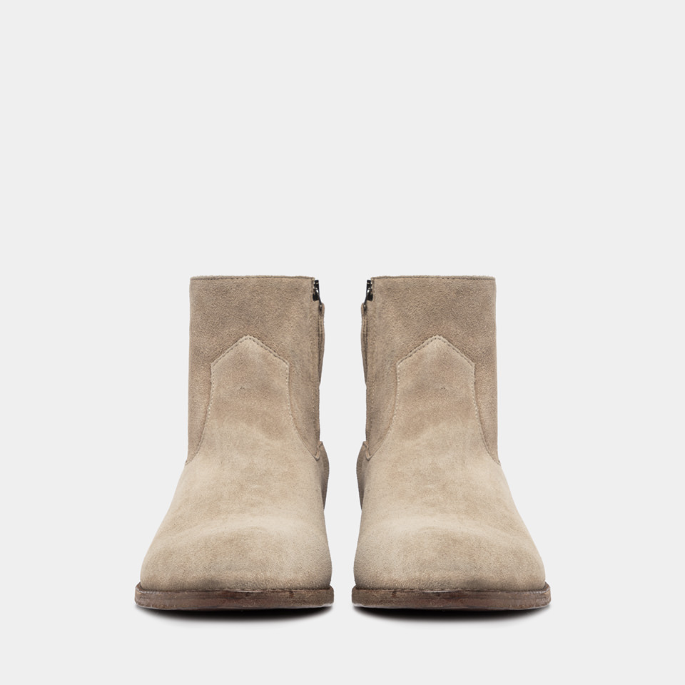 BUTTERO: STIVALETTO FLOYD IN SUEDE BEIGE