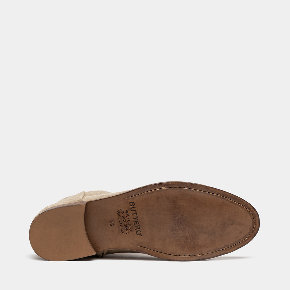 BUTTERO: STIVALETTO FLOYD IN SUEDE BEIGE